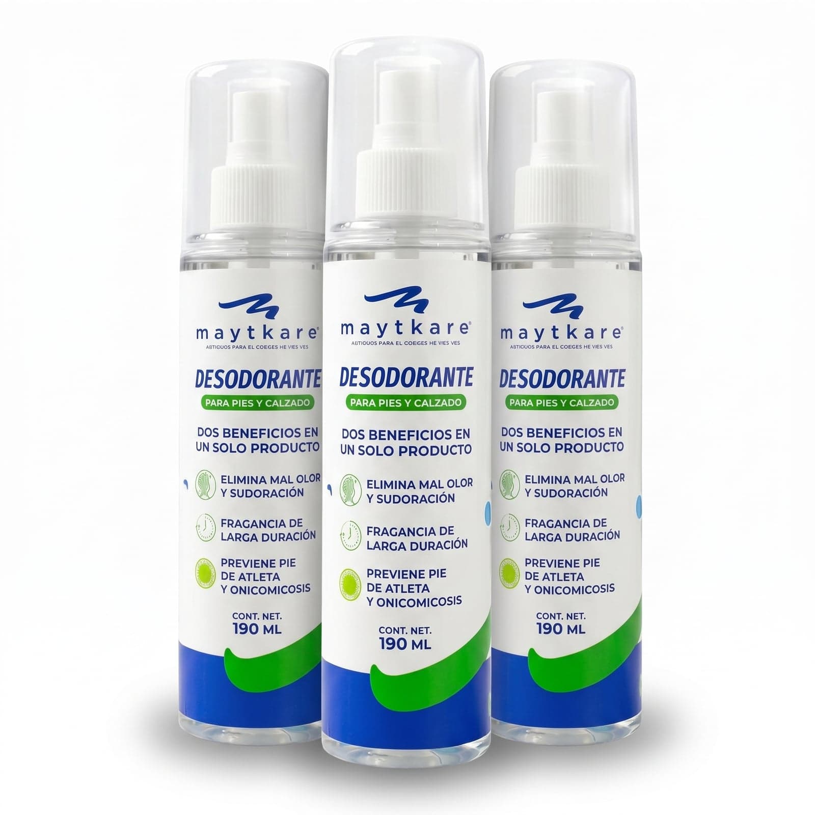 Pack Control Olor Maytkare — 3 Desodorantes para Pies y Calzado 190 ml