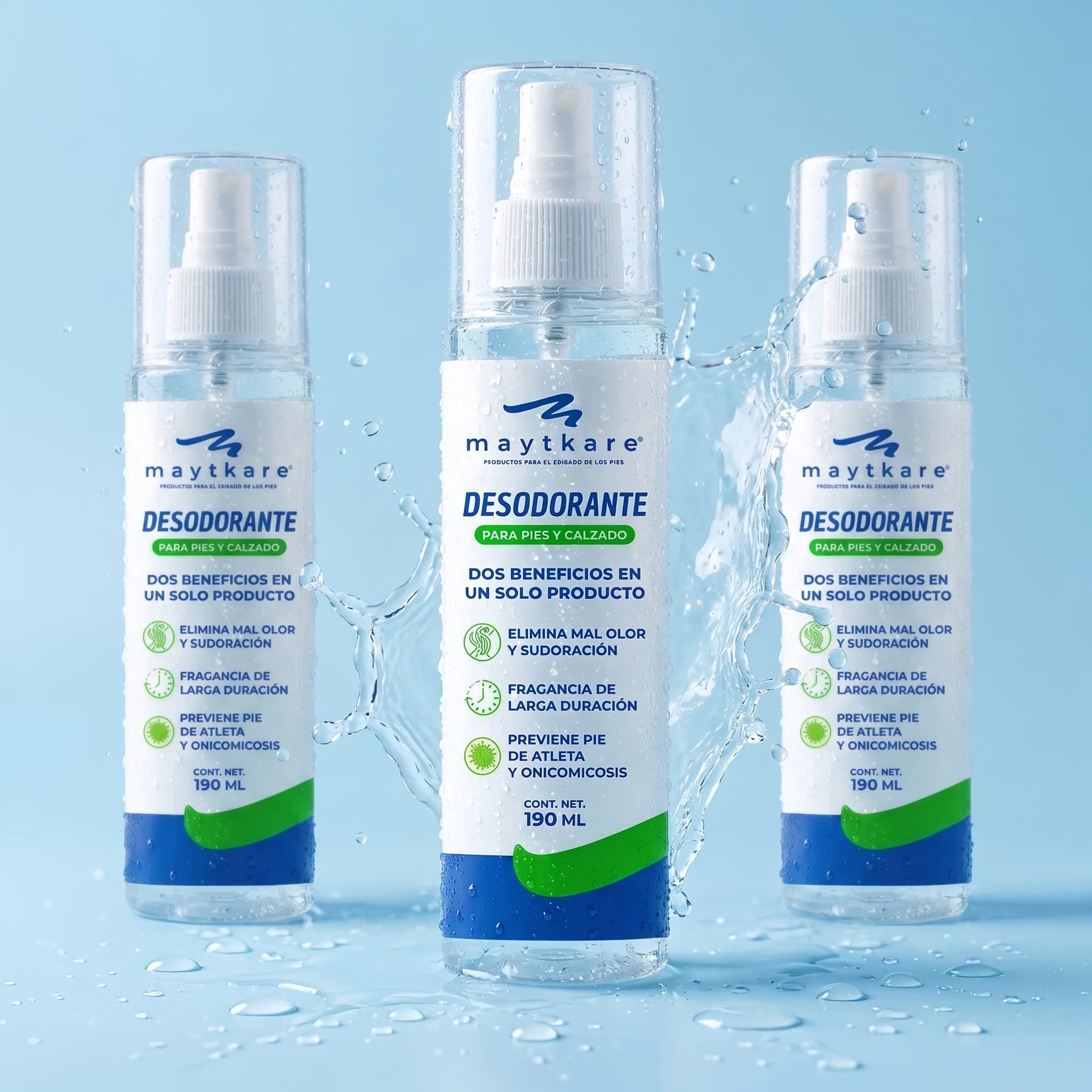 Pack Control Olor Maytkare — 3 Desodorantes para Pies y Calzado 190 ml